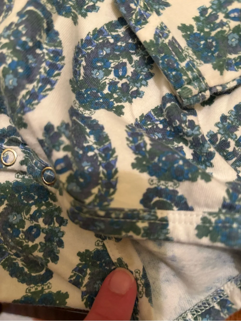 Kate Quinn Lot Floral & Peacock Printed Cotton Fabric Trio - Cream, Blue, Green